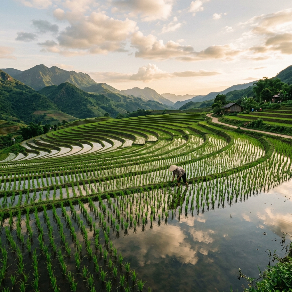Rice paddy fields